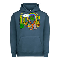 Pigment Midnight Navy St. Patrick's Love Nurse Urban Hoodie - BundleAndBundleShop
