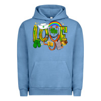 Pigment Pebble Blue St. Patrick's Love Nurse Urban Hoodie - BundleAndBundleShop