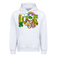 White St. Patrick's Love Nurse Urban Hoodie - BundleAndBundleShop
