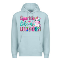 Blue Mist sparkle like a unicorn Premium Hoodie - NancyCooperArtShop
