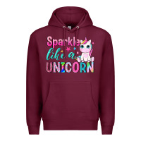 Burgundy sparkle like a unicorn Premium Hoodie - NancyCooperArtShop