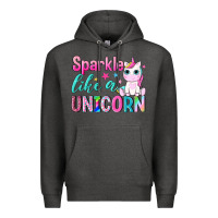 Charcoal Heather sparkle like a unicorn Premium Hoodie - NancyCooperArtShop