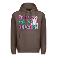 Coffee sparkle like a unicorn Premium Hoodie - NancyCooperArtShop
