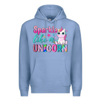 Colony Blue sparkle like a unicorn Premium Hoodie - NancyCooperArtShop