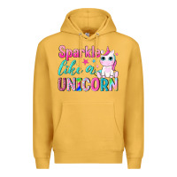 Mustard sparkle like a unicorn Premium Hoodie - NancyCooperArtShop