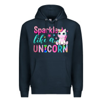 Navy sparkle like a unicorn Premium Hoodie - NancyCooperArtShop