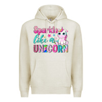 Oatmeal Heather sparkle like a unicorn Premium Hoodie - NancyCooperArtShop