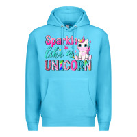 Ocean Blue sparkle like a unicorn Premium Hoodie - NancyCooperArtShop