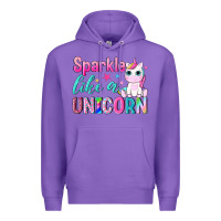 Purple sparkle like a unicorn Premium Hoodie - NancyCooperArtShop