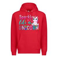 Red sparkle like a unicorn Premium Hoodie - NancyCooperArtShop