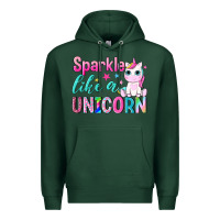 Sports Green sparkle like a unicorn Premium Hoodie - NancyCooperArtShop