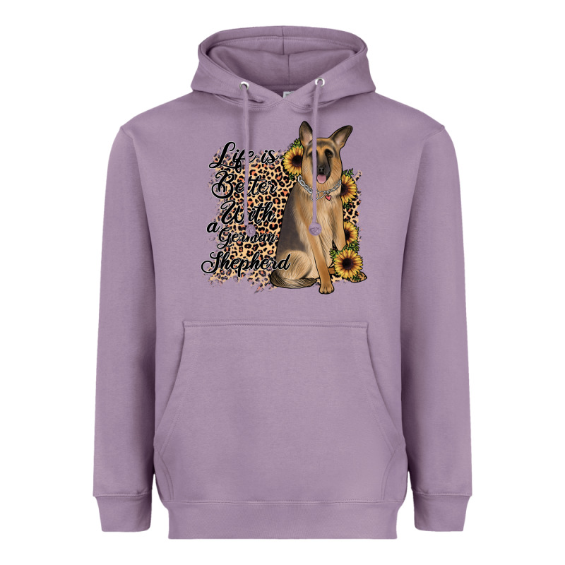 Life Is Better With A German Shepherd Heavyweight Hoodie by JahusDesignShop | Teevron