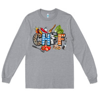Heather Grey chef Long Sleeve Tee - AdoDesignShop