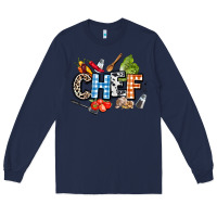 Navy chef Long Sleeve Tee - AdoDesignShop