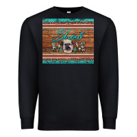 Black show mom aztec cowhide leopard heifer Premium Sweatshirt - Artiststas