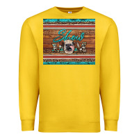 Lemon show mom aztec cowhide leopard heifer Premium Sweatshirt - Artiststas