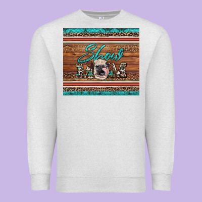 Show Mom Aztec Cowhide Leopard Heifer Premium Sweatshirt Designed By Artiststas