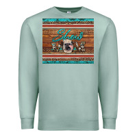 Seafoam show mom aztec cowhide leopard heifer Premium Sweatshirt - Artiststas