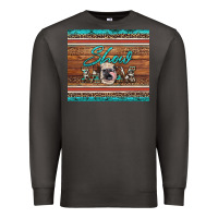 Smoke show mom aztec cowhide leopard heifer Premium Sweatshirt - Artiststas