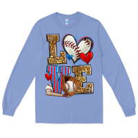 Colony Blue love baseball Long Sleeve Tee - Zillion Design Studio