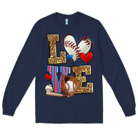 Navy love baseball Long Sleeve Tee - Zillion Design Studio
