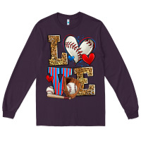 Plum love baseball Long Sleeve Tee - Zillion Design Studio