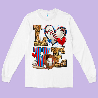 Love Baseball Long Sleeve Tee Designed By Zillion Design Studio