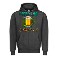 Charcoal Heather drinking buddies with beer Zipper Hoodie - HRA Design Shop