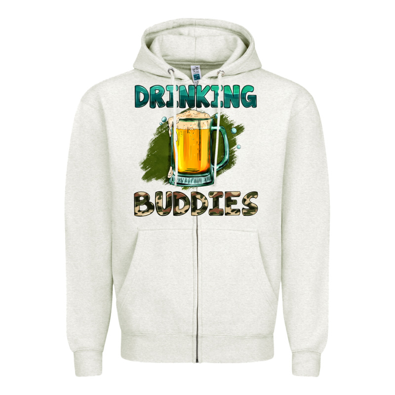 Drinking Buddies With Beer Zipper Hoodie by HRA Design Shop | Teevron