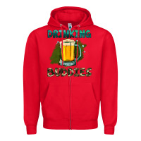 Red drinking buddies with beer Zipper Hoodie - HRA Design Shop