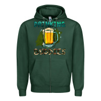 Sports Green drinking buddies with beer Zipper Hoodie - HRA Design Shop