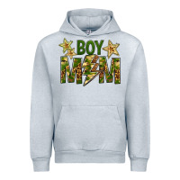 Heather Grey Boy Mom Urban Hoodie - BundleAndBundleShop