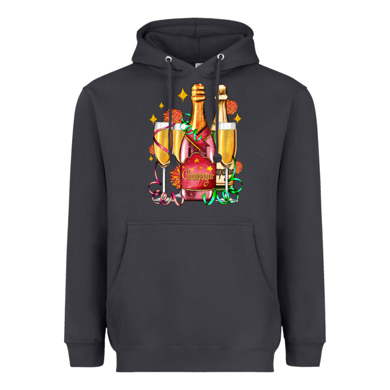 New Year Party Champagne Heavyweight Hoodie by AdoDesignShop | Teevron