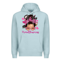 Blue Mist small business messy bun Premium Hoodie - NancyCooperArtShop