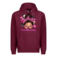 Burgundy small business messy bun Premium Hoodie - NancyCooperArtShop