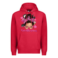 Cardinal small business messy bun Premium Hoodie - NancyCooperArtShop