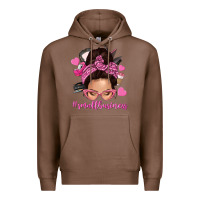 Chestnut small business messy bun Premium Hoodie - NancyCooperArtShop