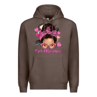 Coffee small business messy bun Premium Hoodie - NancyCooperArtShop
