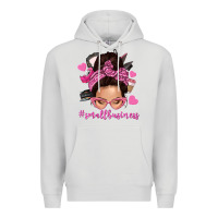 Dove Grey small business messy bun Premium Hoodie - NancyCooperArtShop