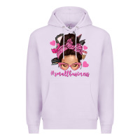 Lilac small business messy bun Premium Hoodie - NancyCooperArtShop