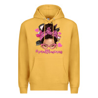 Mustard small business messy bun Premium Hoodie - NancyCooperArtShop