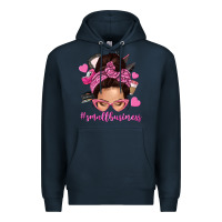 Navy small business messy bun Premium Hoodie - NancyCooperArtShop