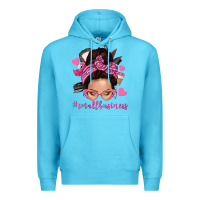 Ocean Blue small business messy bun Premium Hoodie - NancyCooperArtShop