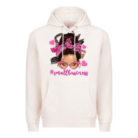 Pale Pink small business messy bun Premium Hoodie - NancyCooperArtShop