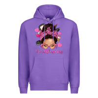 Purple small business messy bun Premium Hoodie - NancyCooperArtShop