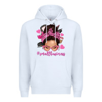 White small business messy bun Premium Hoodie - NancyCooperArtShop