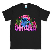 Black ohana stitch Classic Tee - Zillion Design Studio