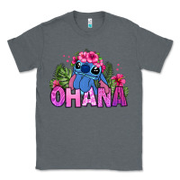 Charcoal Heather ohana stitch Classic Tee - Zillion Design Studio
