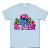 Dusty Blue ohana stitch Classic Tee - Zillion Design Studio