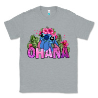 Heather Grey ohana stitch Classic Tee - Zillion Design Studio